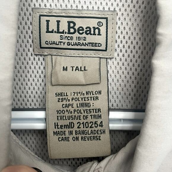 L.L. BEAN Fishing Shirt Vented Short Sleeve
Button Up Nylon Stone UPF 50 Men’s M - Picture 6 of 8